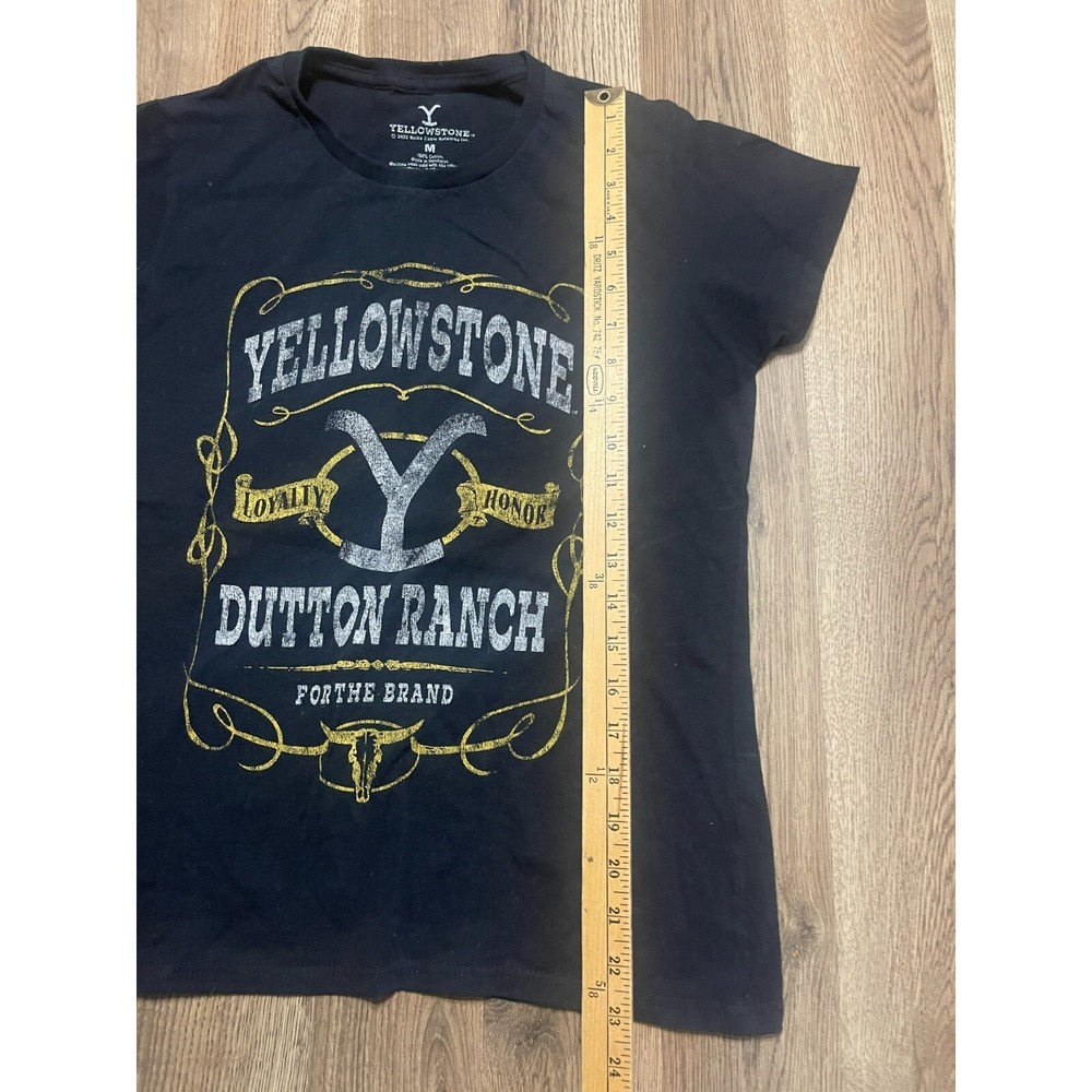 Yellowstone Shirt, Women's Size Medium, Black, Dutton Ranch, Short Sleeve - Picture 8 of 9